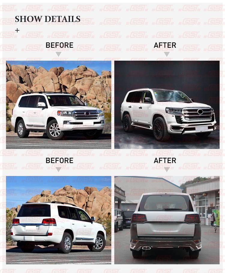 Gbt 2022 Fast Shipping Exclusive Upgrade Body Kit Facelift for 2021-on Land Cruiser 300 Headlight Grill Toyota LC300 Tail Light