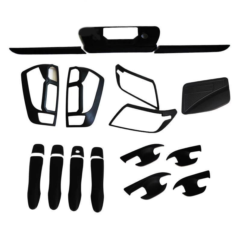 4X4 Car Accessories Sliver Black ABS Plastic Black Full Set Electroplating Parts Chrome Kits for Mazda Bt50 Bt-50 2020 2021