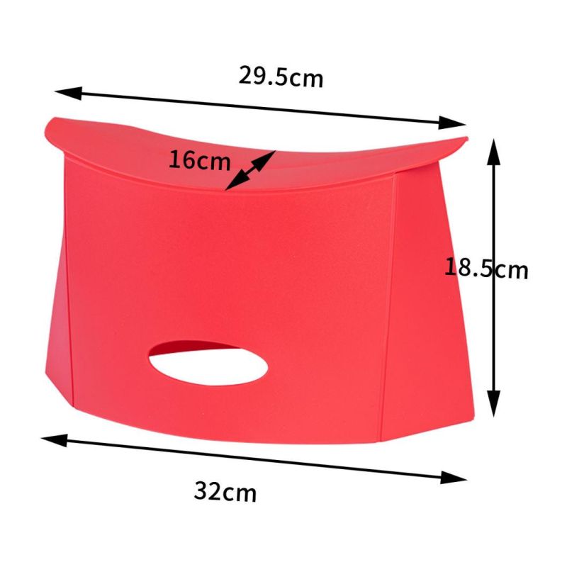 Portable Outdoor Stool Plastic Paper Folding Stool 7 Inch Lightweight Not Take up Space Simple Household Thickened Wyz19177