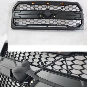 4WD Body Kits Car Grille Raptor Style Front Grille with LED Lights for Raptor 2015 2016 2017