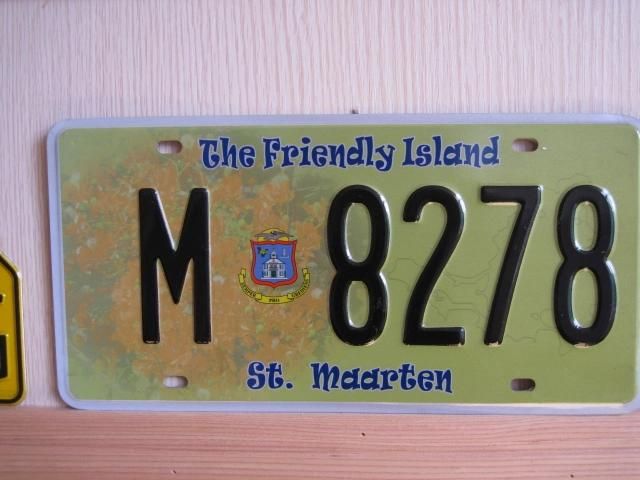 St. Maarten License Plate, Motorcycle Plate, Car Plate, Number Plate
