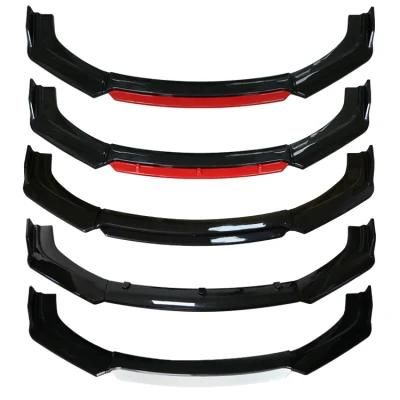 Yc Universal Car 4PCS Red Front Bumper Diffuser Canard Lip