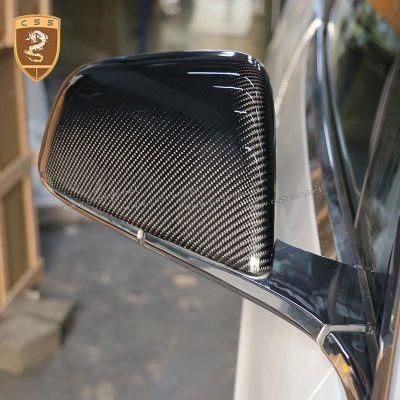 Auto Parts 3m Tapes Carbon Fiber Car Rear View Mirror Cover for Tesla Model X