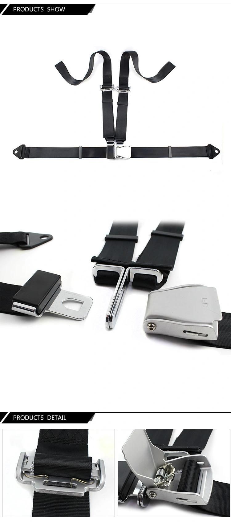 Fer034 Car Accessory Airplane Buckle 4 Point Racing Seat Belt