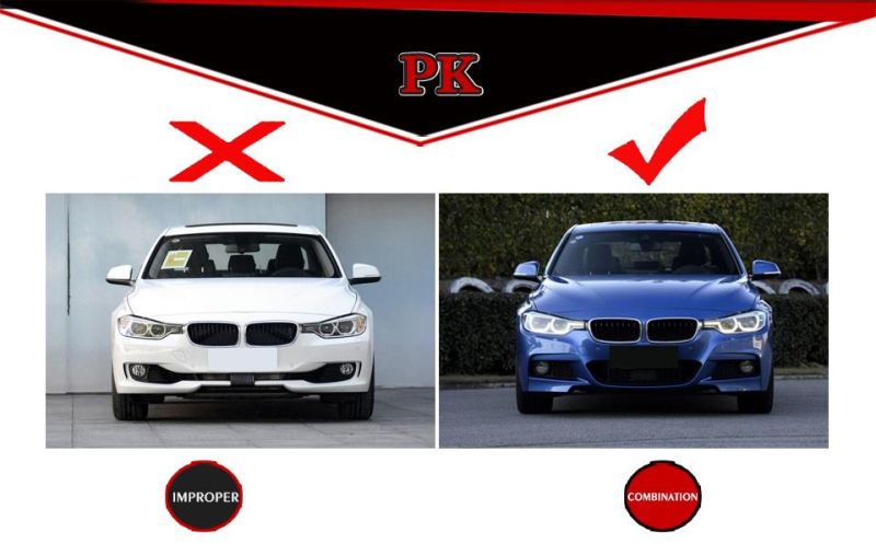 Carbon Fiber Front Fog Lamp Fins Splitters Trim Canards for BMW F30 F31 M Sport 2012 - 2018