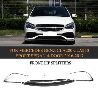 Carbon Fiber Front Lip for Mercedes Benz Cla200 Cla250 Sport Sedan 4-Door 2016-2017 (Fits: CLA Sport)