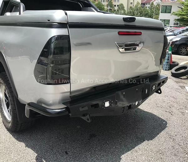 Strong Protection Black Steel Rear Bumper for Ford Ranger 2015+