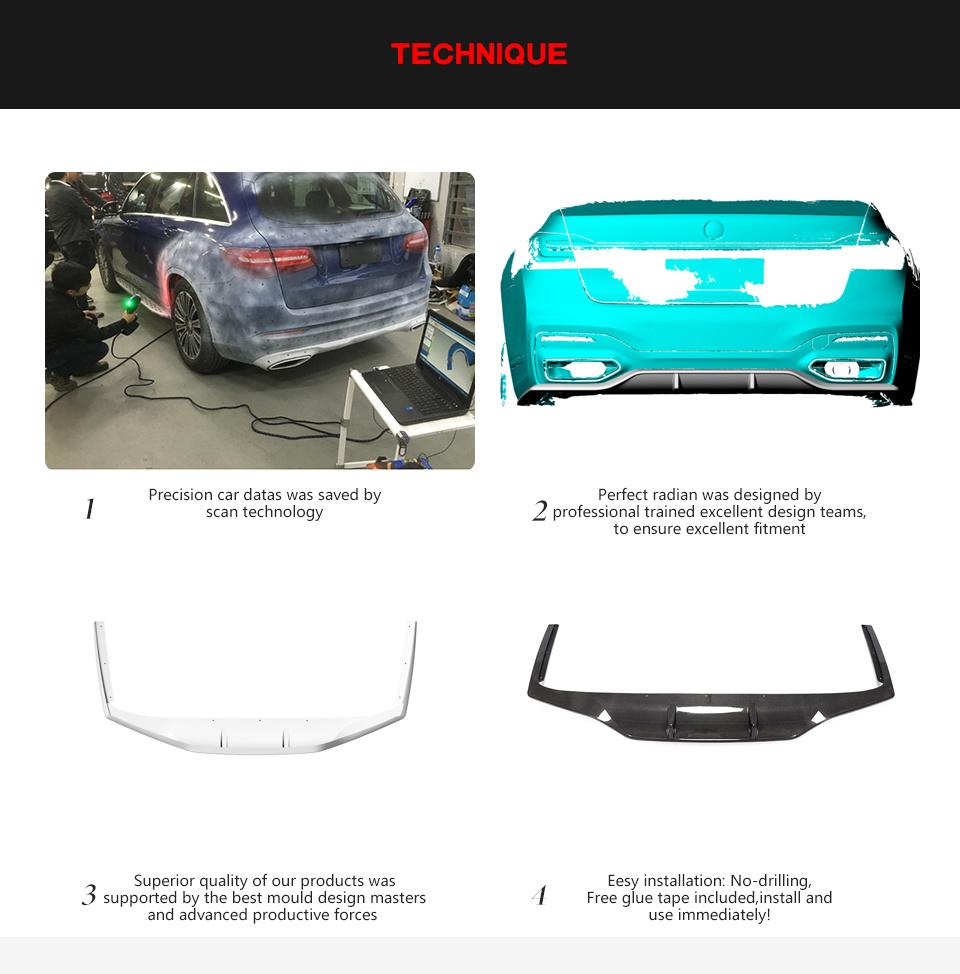 Carbon Fiber Rear Bumper Diffuser for BMW 7 Series G11 M-Sport 2019-2020