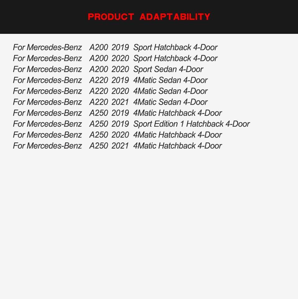 Carbon Fiber Front Fender Trim Car Accessories for Benz a Class 2019-2021