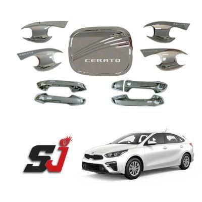 Hot Selling All New Plastic Bright Black Chrome Carbon-Fiber Car Garnish Set for 2021 KIA K3