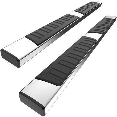 6&quot; Stainless Steel Nerf Step Bar Running Boards Fit for 15-22 F150 Crew Cab, Silver&Black