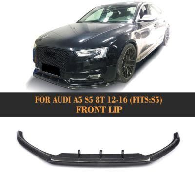 Carbon Fiber S5 Facelift Front Bumper Lip for Audi A5 S5 8t Coupe 2-Door 2012-2016