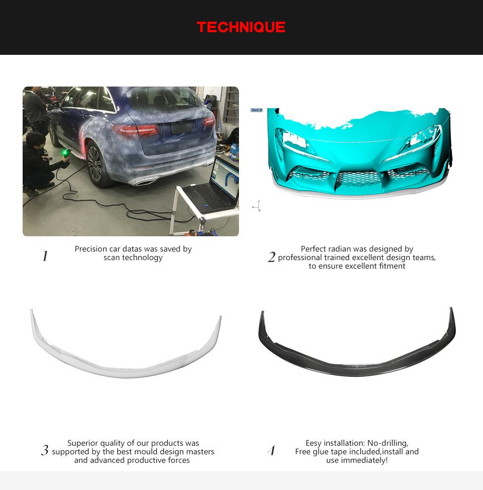 Modify Luxury Jc Style Carbon Fiber Car Front Bumper Spoiler for Toyota Supra 2019-2020