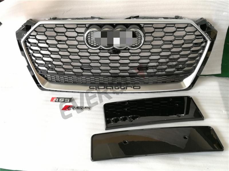 RS5 Style Front Bumper Grille Honeycomb Grill for Audi A5 2017-2019