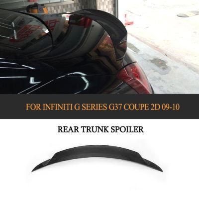Carbon Fiber Rear Trunk Bumper Diffuser Spoiler for Infiniti G37 2D 2009-2010