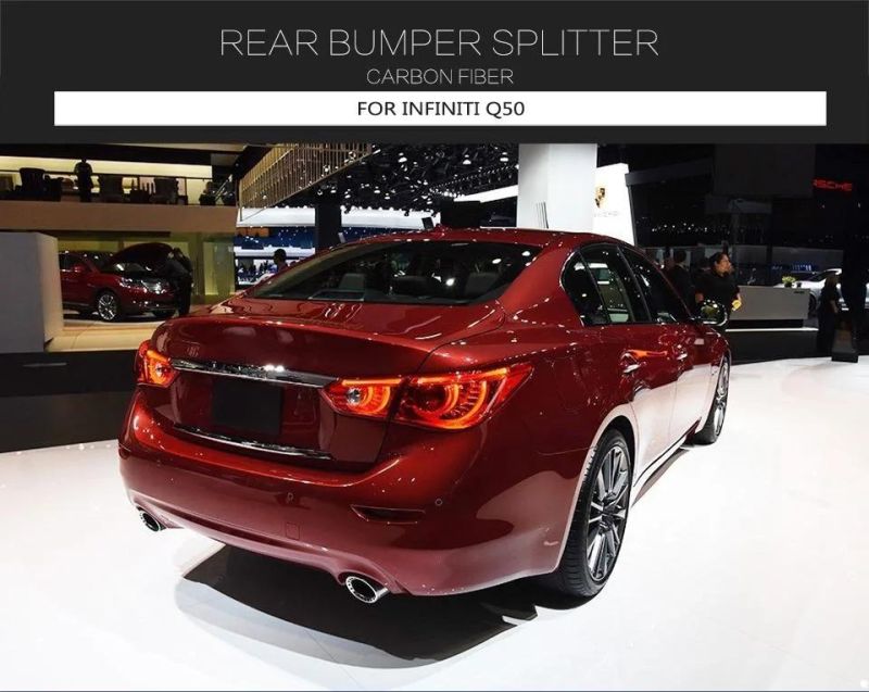 for Infiniti Q50 Carbon Fiber Rear Bumper Splitter 2014-2017