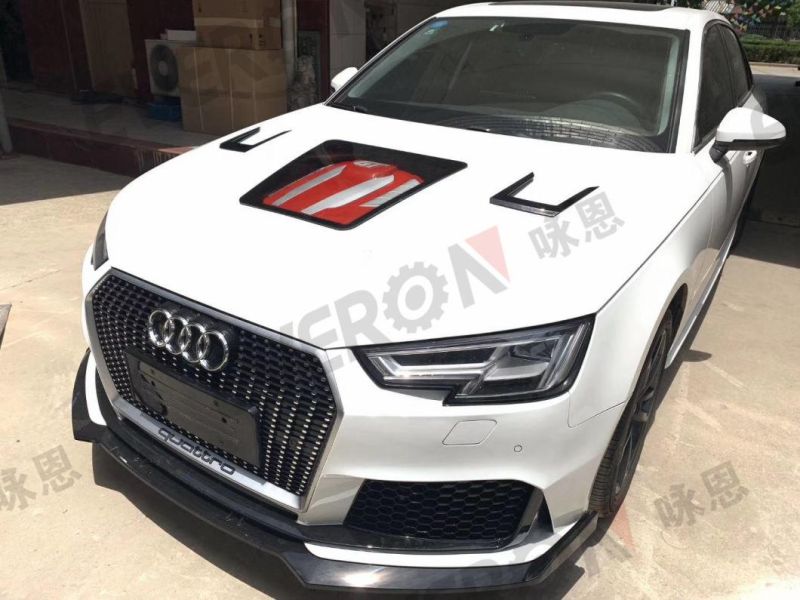 RS Style Front Bumper with Lip Splitter Conversion Body Kit for Audi A4 B9 2017-2019