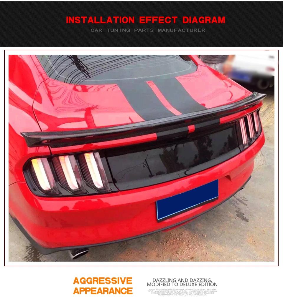 Carbon Fiber Rear Trunk Spoiler for Ford Mustang 2015