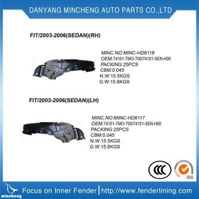 Inner Fender Rubber Liner 74101-Ta0-A01 74151-Ta0-A01 for Honda&prime; Saccord