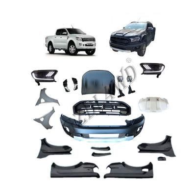 ABS Facelift Car Body Bumper Kits for Ranger T6 12 Upgrade T7 19 Raptor