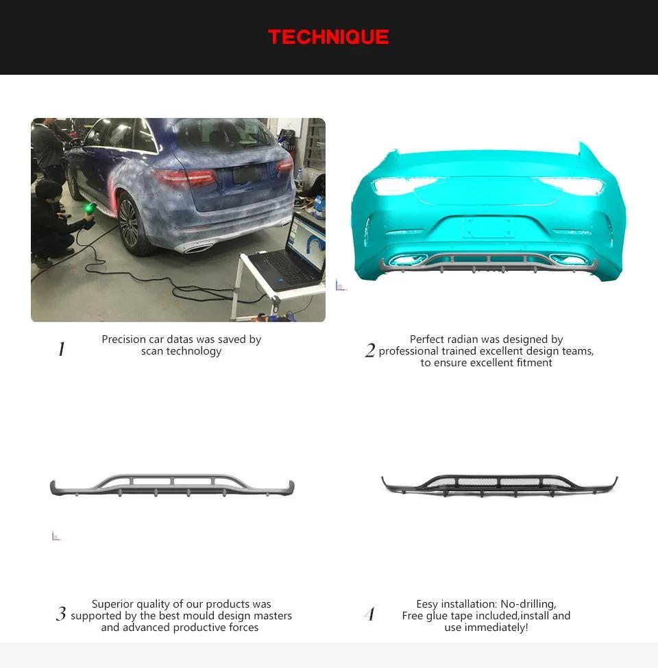 Carbon Fiber C257 Rear Diffuser Lip for Mercedes Benz Cls Class Cls450 Cls550 Sedan 4-Door 2018-2021