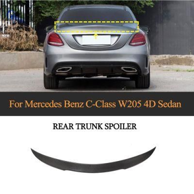 Carbon Fiber Car Rear Trunk Spoiler for Mercedes-Benz C Class W205 C43 C63 Amg S Sedan 4-Door 2015-2020
