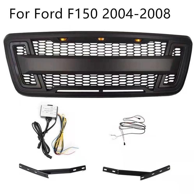Auto Parts Car Accessories Car Decoration Front Grille for Ford F-150 2004 - 2008 Grille with Lights