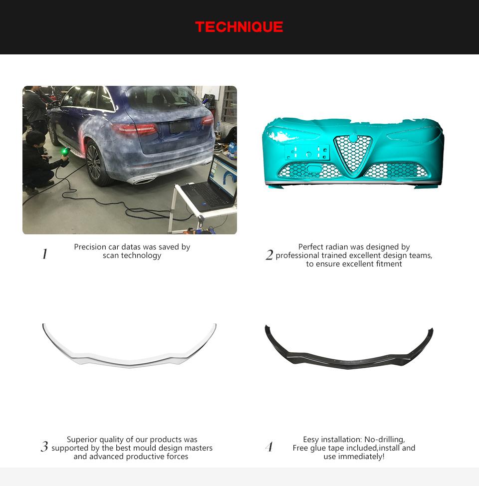 Carbon Fiber Front Lip for Alfa Romeo Giulia Sedan 4-Door 2016-2021