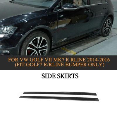 Carbon Fiber Car Side Skirts Extension for Volkswagen VW Golf 7 VII Mk7 R R-Line 2014-2017