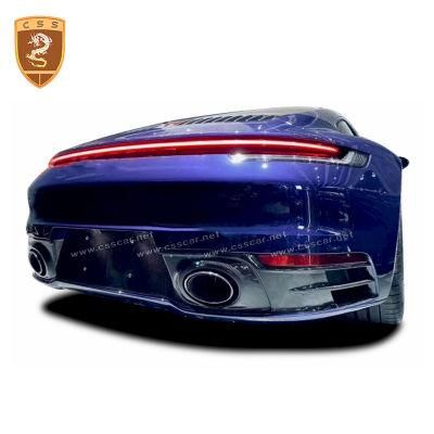 3K Twill Weave Carbon Fiber Sporty Rear Diffuser Lip for Porsche 911-992