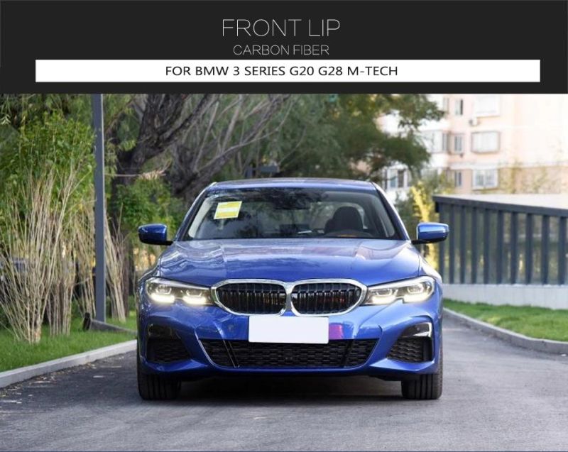 Real Carbon Fiber Front Bumper Lip for BMW 3 Series G20 G28 M-Sport 2020