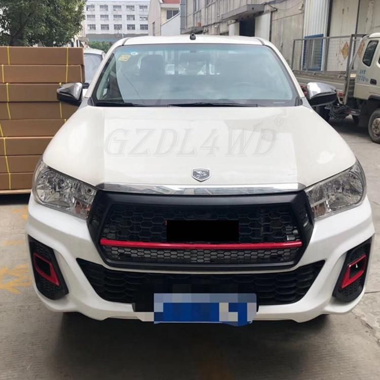 Black Front Grille Grill Fits for Toyota Hilux Revo Rocco 2018