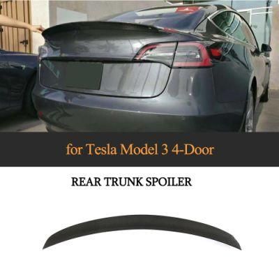 Carbon Fiber Rear Trunk Spoiler for Tesla Model 3 4-Door 2016-2018