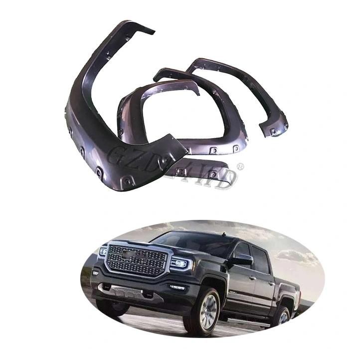 2007-2013 Heavy Duty Pocket Rivet Style Front and Rear Fender Flares for Chevy Silverado