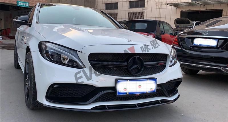 High Quality C63 Auto Parts Body Kit for Mercedes Benz W205 Modified to 2016 C63 Amg Style Bumper with Grille