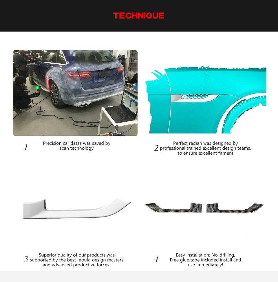 Carbon Fiber Side Vents for Jaguar F-Type Coupe 2-Door 13-19
