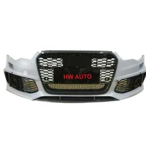 Front Body Kits Front Bumper Front Grille Fog Lamp Cover for Audi A6 C7 RS6