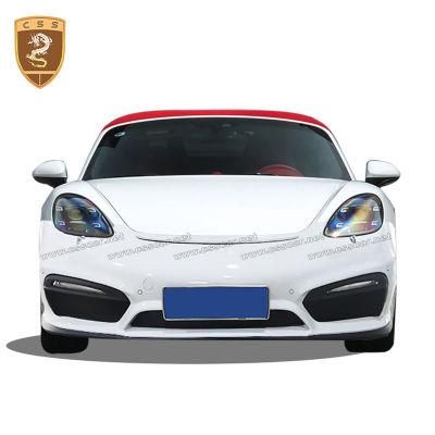 Cheapest Price Fiberglass Gt4 Style Car Front Rear Bumper Rear Spoiler Body Kit for Porsche 718 Cayman-Boxster Car Kit