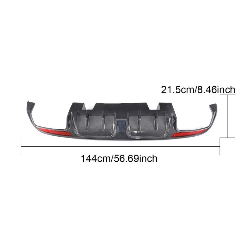 Carbon Fiber Rear Diffuser for Mercedes Benz C63 Sport Bumper B Style 15-17