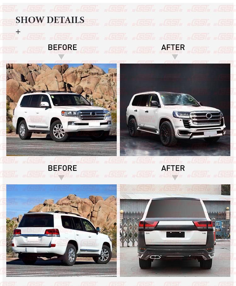 2022 Gbt Hot Selling Exclusive Upgrade Body Kit Facelift for Toyota Land Cruiser Parts LC200 Headlight Car Back Door Bumpers