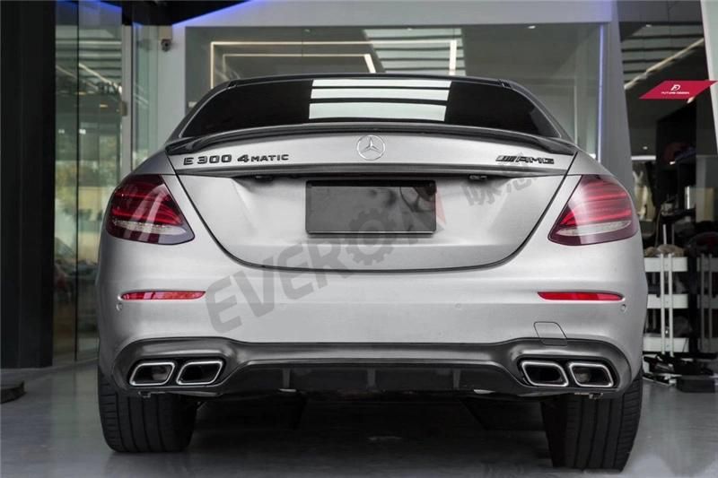E63 Amg Rear Bumper Diffuser with Exhaust Pipe for Benz W213 E Class Sport 2016-2020