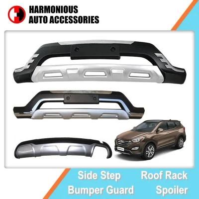 Front and Rear Bumper Guards for 2013 2015 Hyundai Santafe IX45