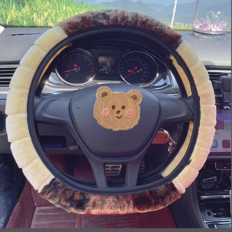 Car Steering Wheel Cover Anti-Skid Durable Size For 36-38cm
