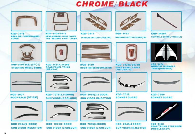 Auto Parts ABS Black Engine Side Cover for Toyota Revo