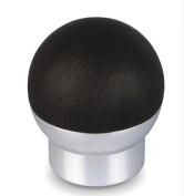 Aluminum+Black Leather Car Gear Shift Knob