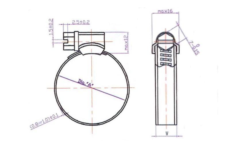 British Heavy Duty Hose Clamp for Automotive