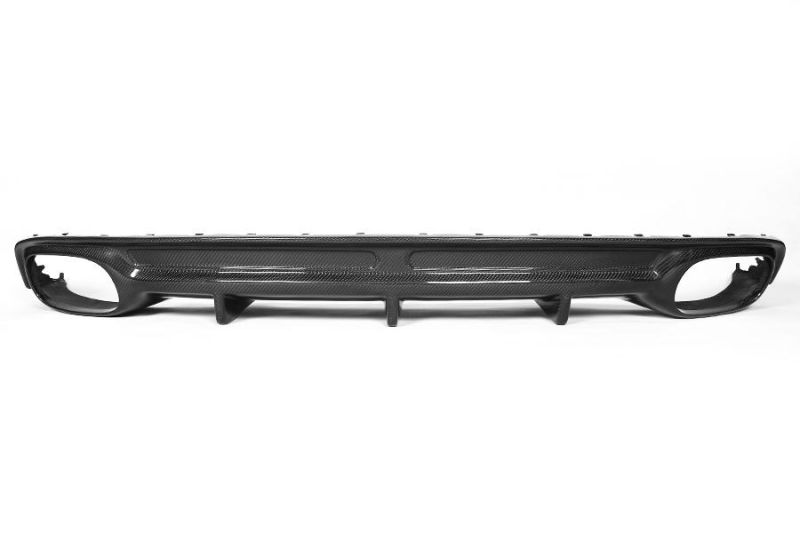 Carbon Fiber Rear Diffuser Lip Dual Pipes Dual Outlet Fit for Audi A7 Sline Bumper