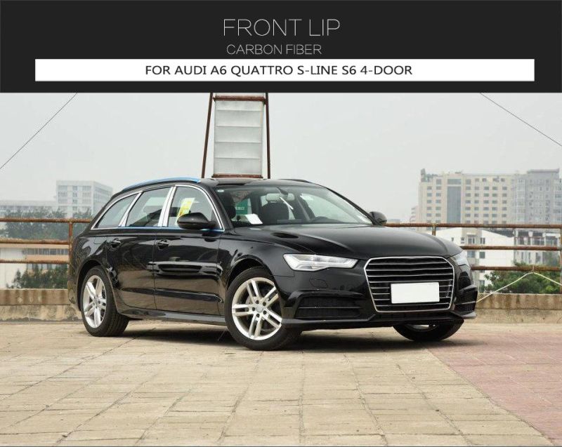 Carbon Fiber Front Lip for Audi A6 Quattro S-Line S6 a Style 4-Door 2015-2018