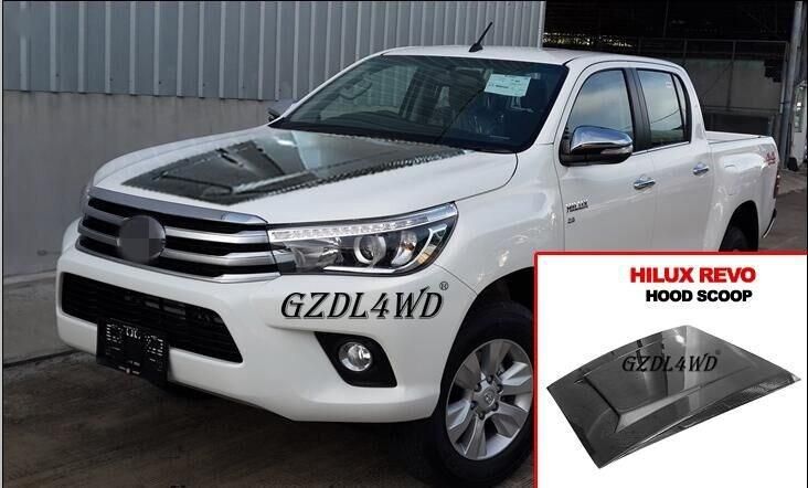 Matte Black Hood Scoop Bonnet Cover for Hilux Revo 15/16