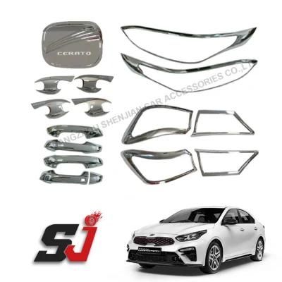 Shenjian High Quality Exterior Accessories Chrome Black Carbon Car Body Kits for 2019 Cerato